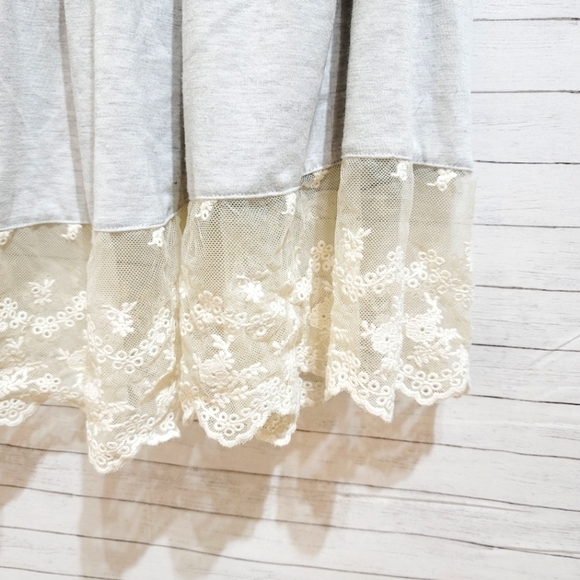 UMGEE GRAY SLEEVELESS TIERED DRESS, W LACE TRIM DETAIL, SZ SMALL - Picture 8 of 8